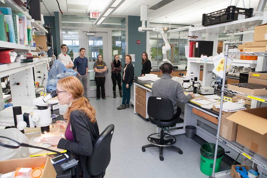 BioHouse residents at their Energy Institute Lab