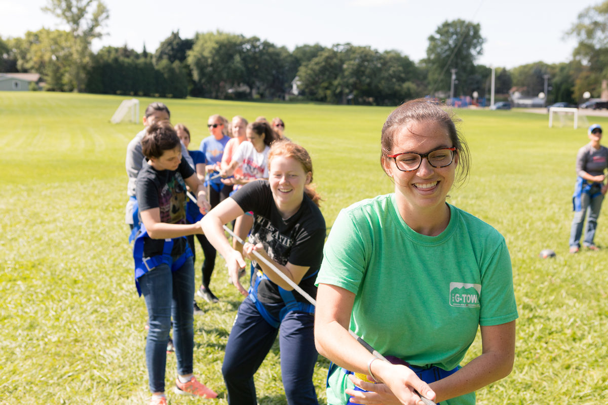 WISE residents participate in a ropes course