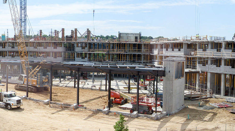 Dejope Residence Hall under construction