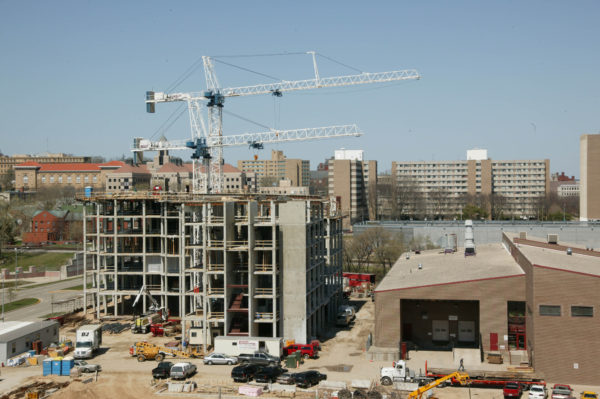Smith Residence Hall construction in 2005