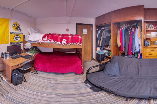 A double room in Kronshage Residence Hall in 2016