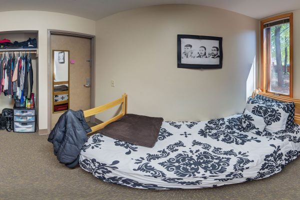 A single room in Merit Residence Hall in 2016
