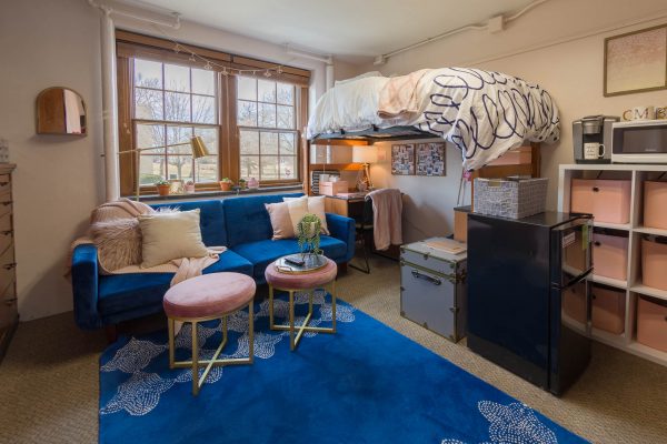 A double room in Kronshage Residence Hall in 2019