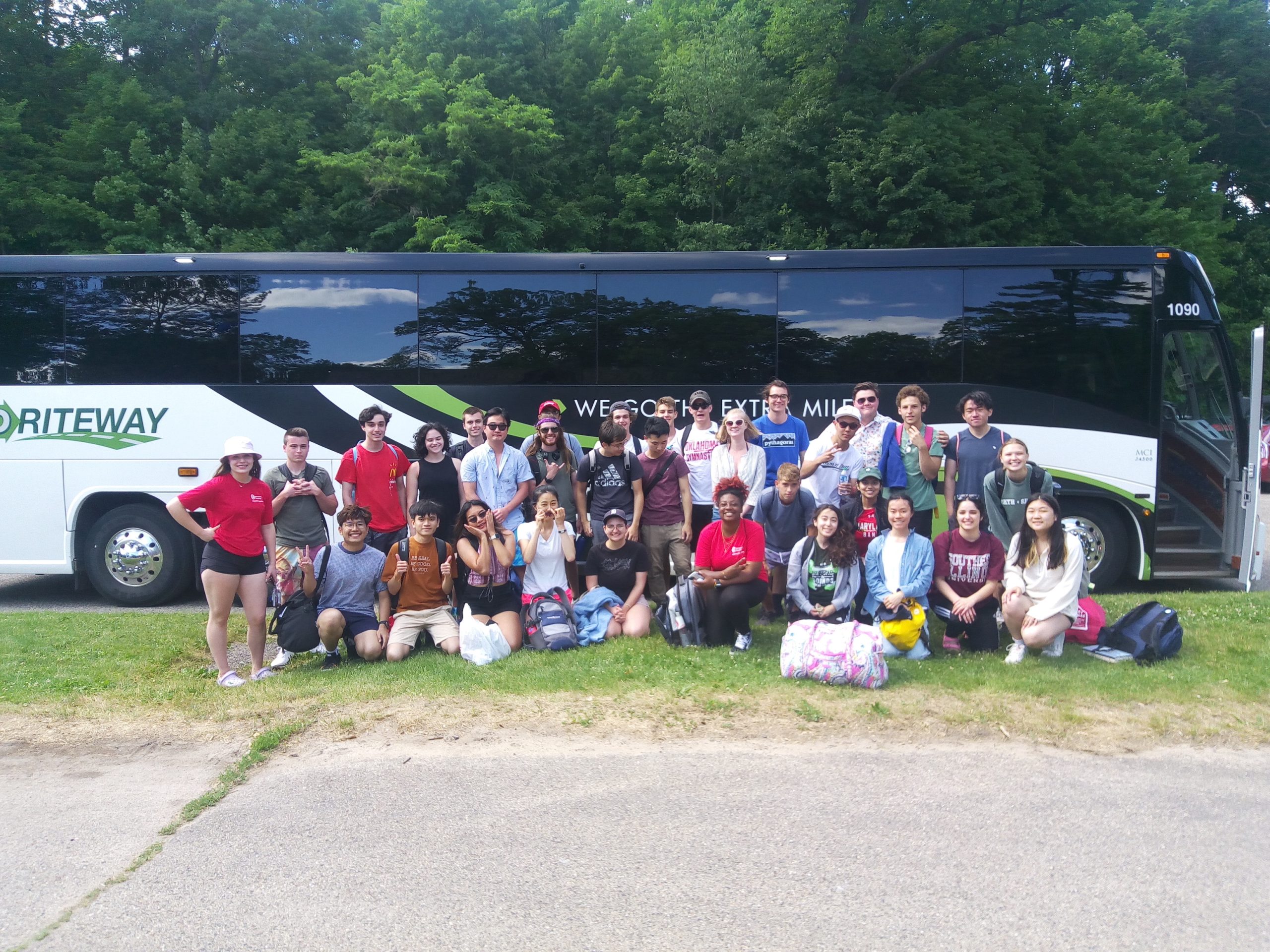 Spirit students pose for a group photo at Devil's Lake State Park