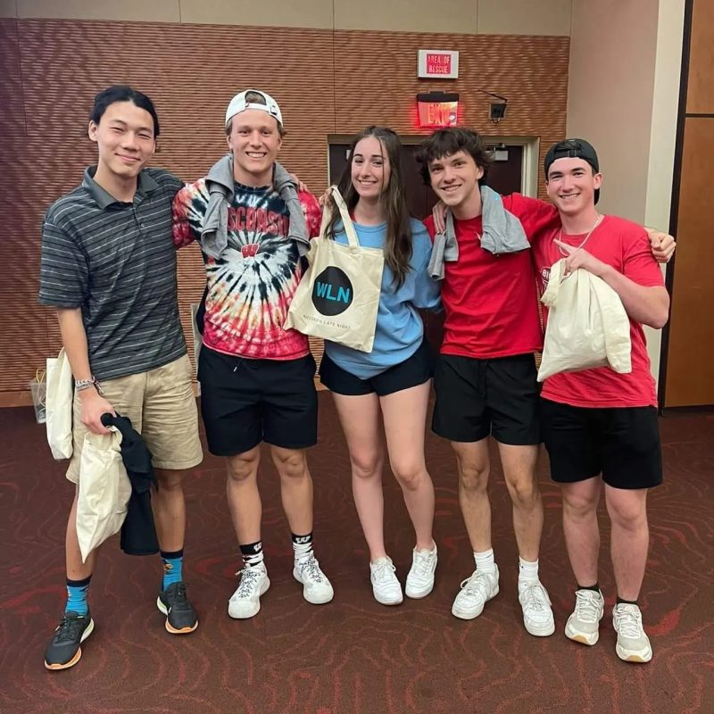 Students attending a Wisconsin Late Night Event