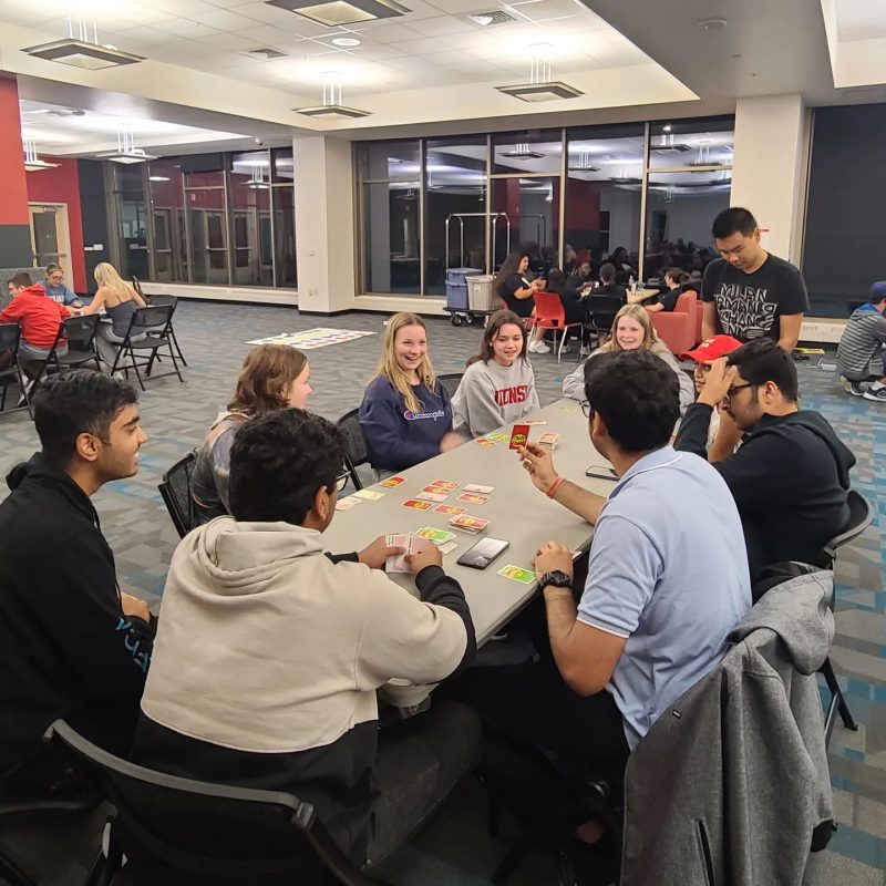 Students attending a Wisconsin Late Night Game Night Event