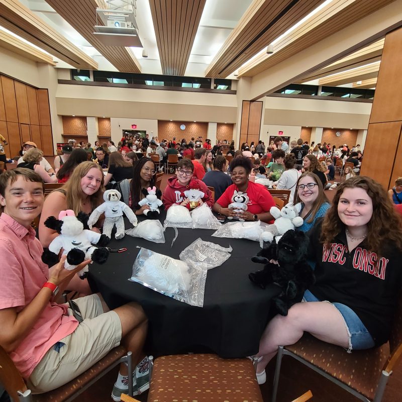 Students attending a Wisconsin Late Night Event