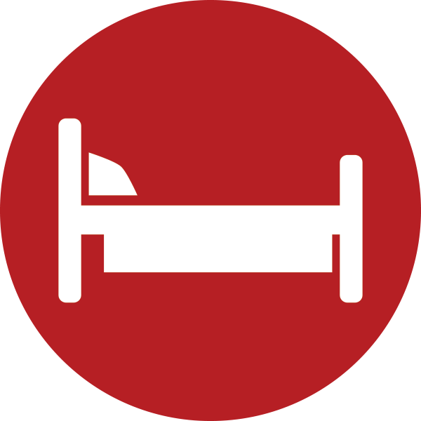 bed red icon