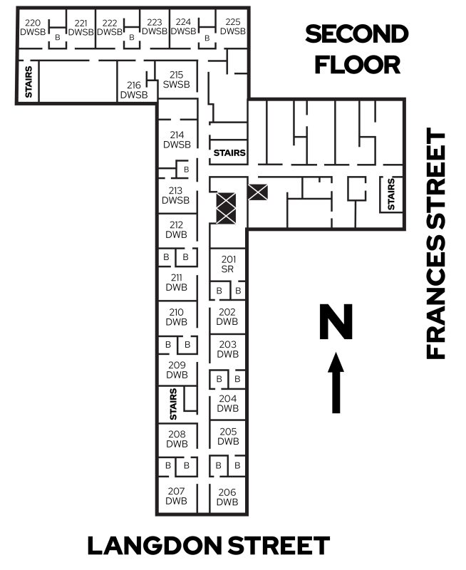 Lowell center second floor plan