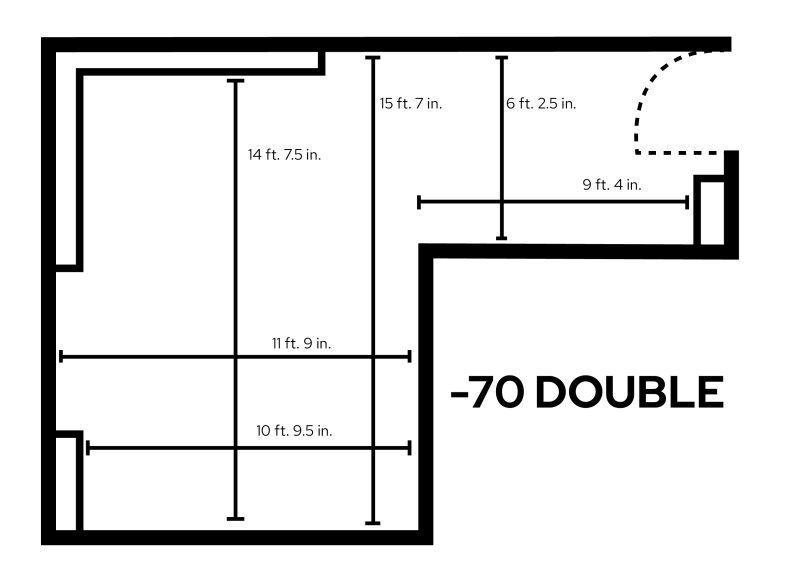 -70 Double Room Dimensions