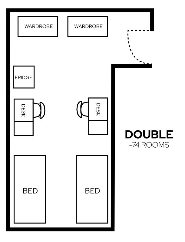 Sellery -74 Double Rooms with furniture
