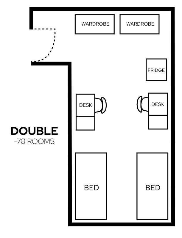 Sellery -78 Double Room with furniture