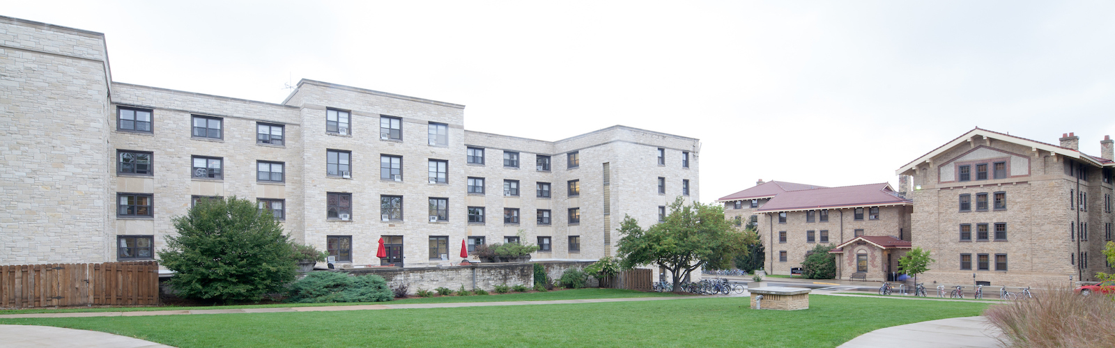 Exterior photo of Slichter and Adams Residence Halls