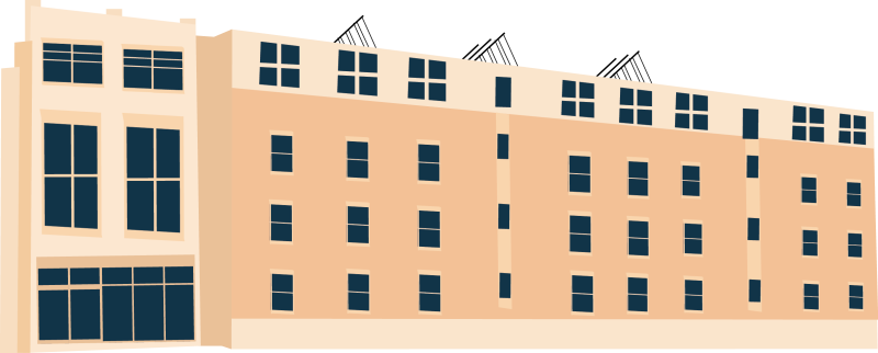 Digital drawing of Leopold Residence Hall