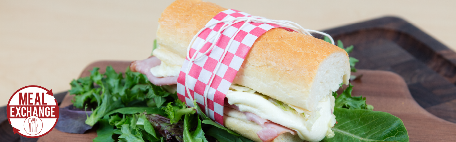 sub sandwich displayed