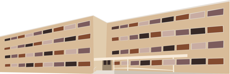 Digital drawing of Phillips Residence Hall