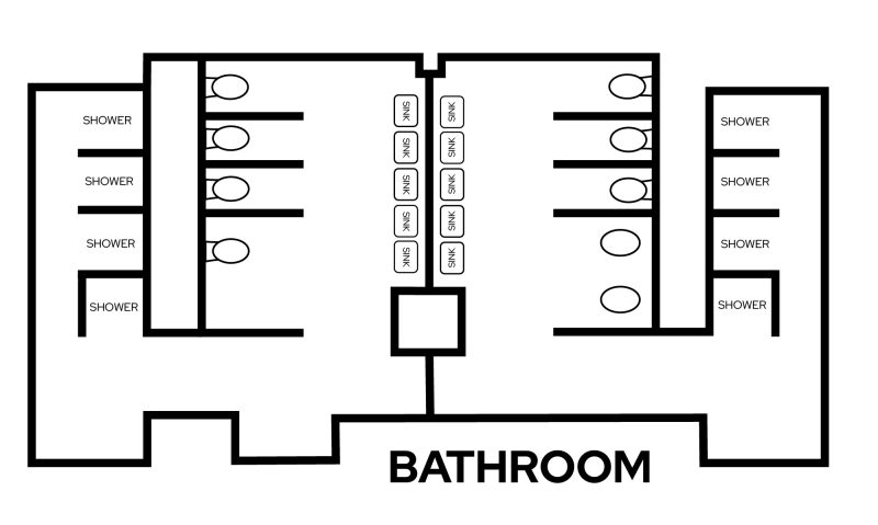 Sellery bathroom layout