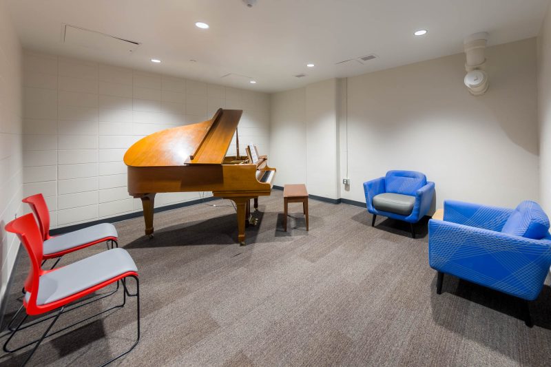 Music practice room in Sellery Residence Hall